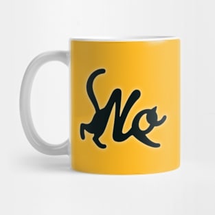 Black Cat Says no Mug